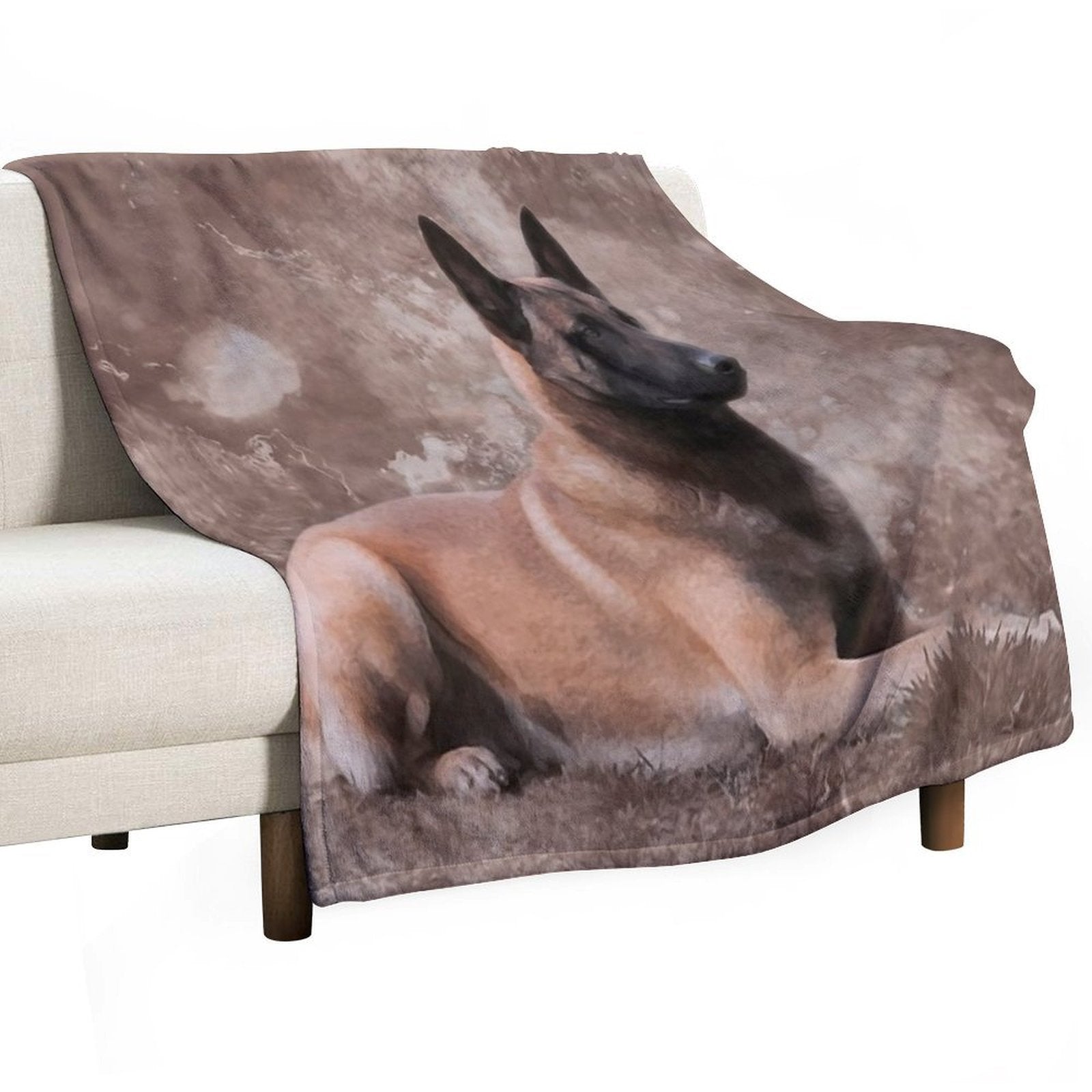 Malinois  Belgian Shepherd - Mechelaar Lightweight Throw Blanket
