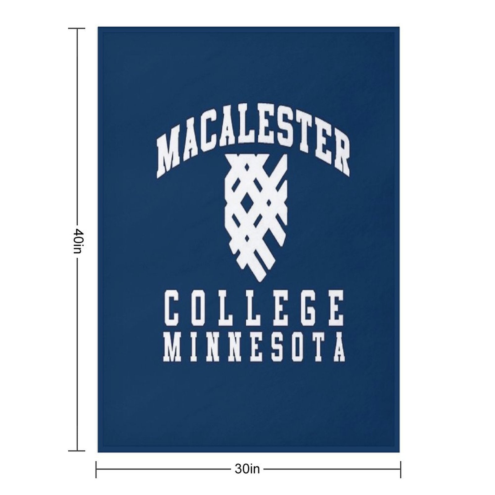 Vintage Macalester College Minessota Compact Throw Blanket