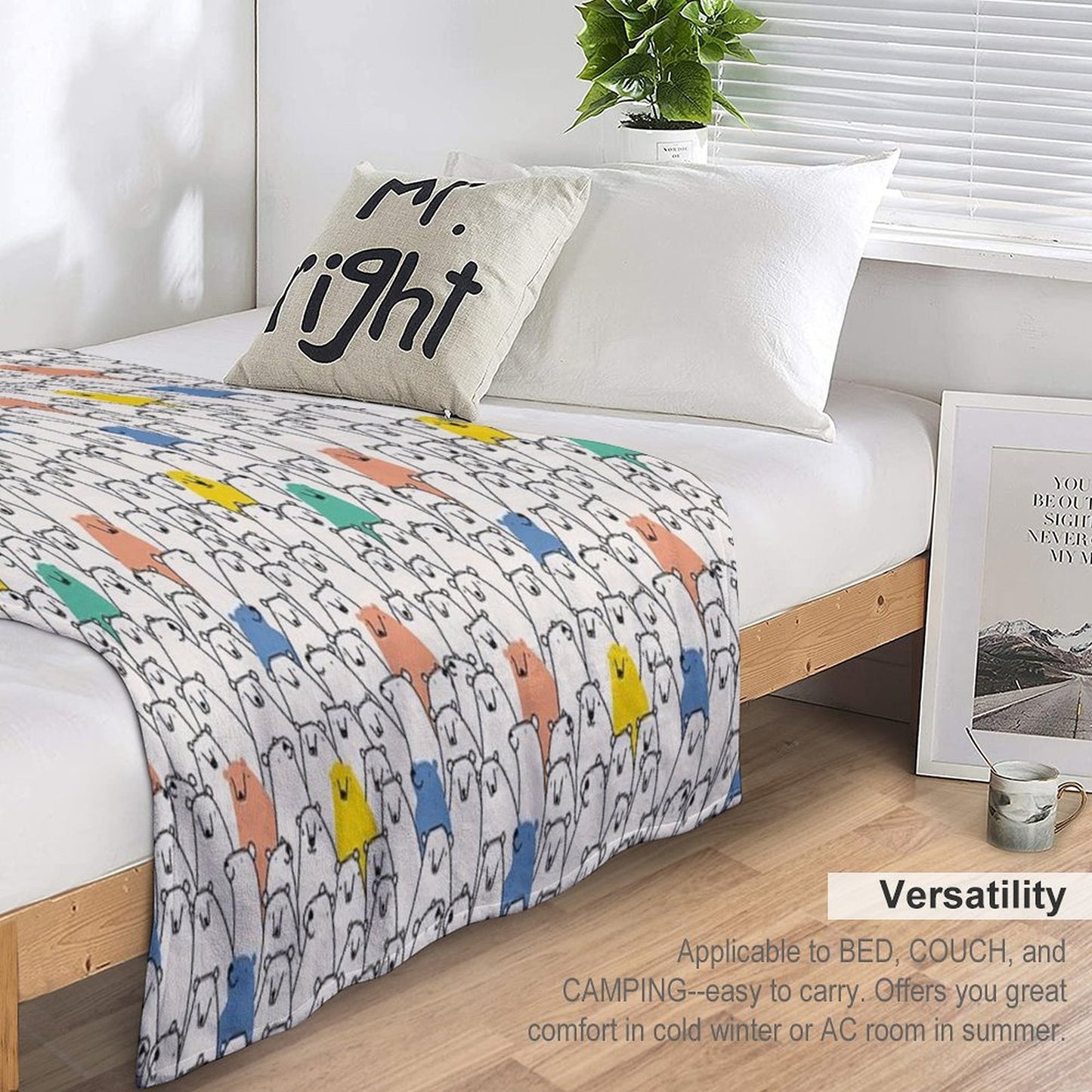 Bears Pattern Gift-ready Throw Blanket