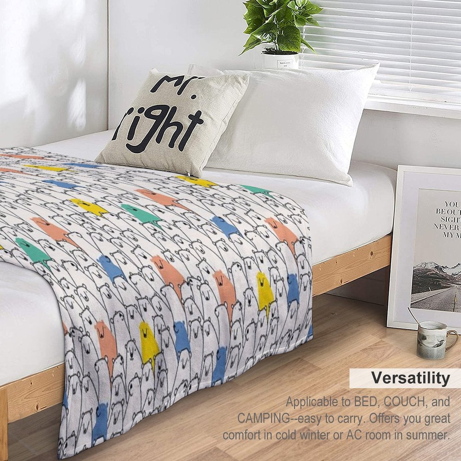 Bears Pattern Gift-ready Throw Blanket