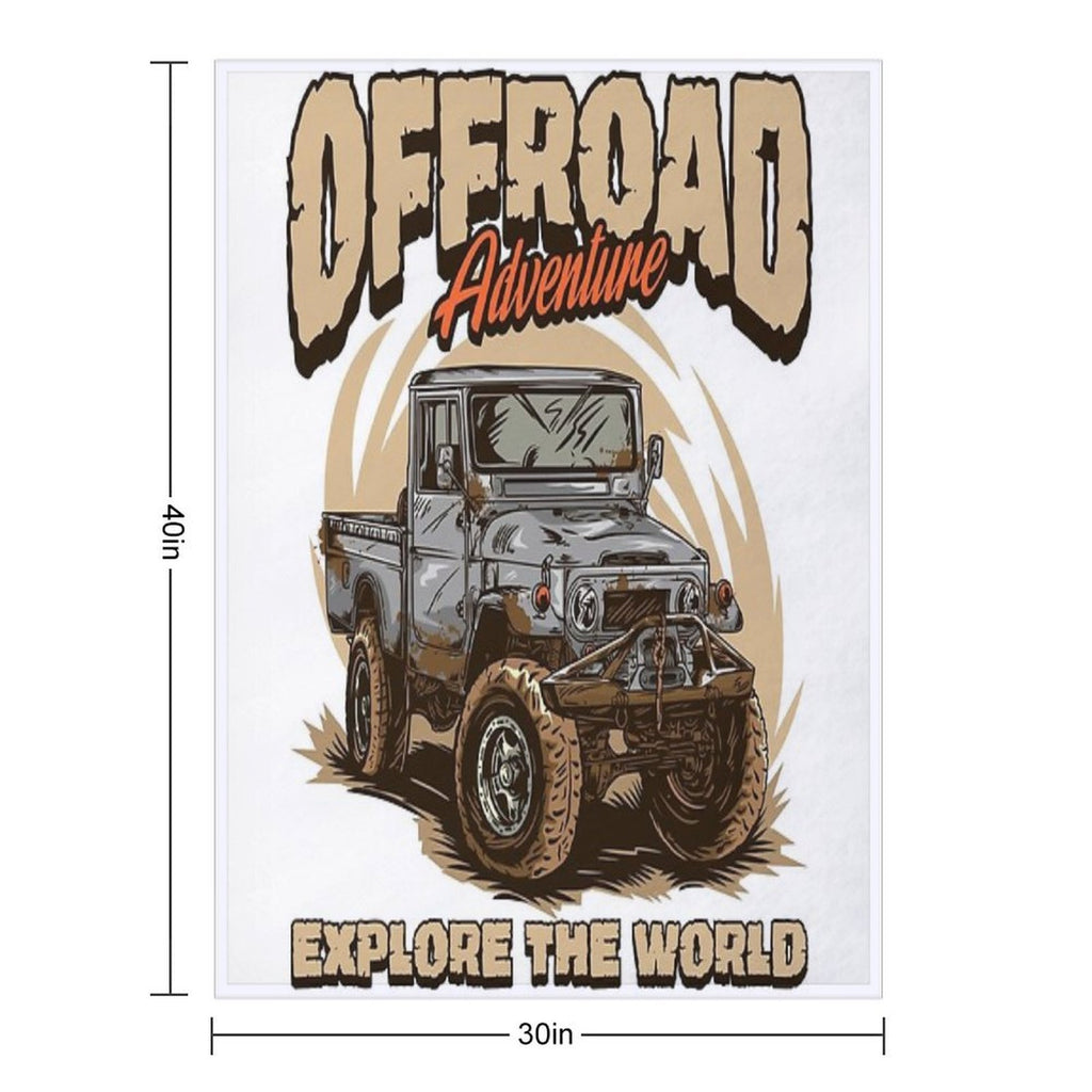 Toyota Land Cruiser FJ45 Pickup Velvety-soft Throw Blanket