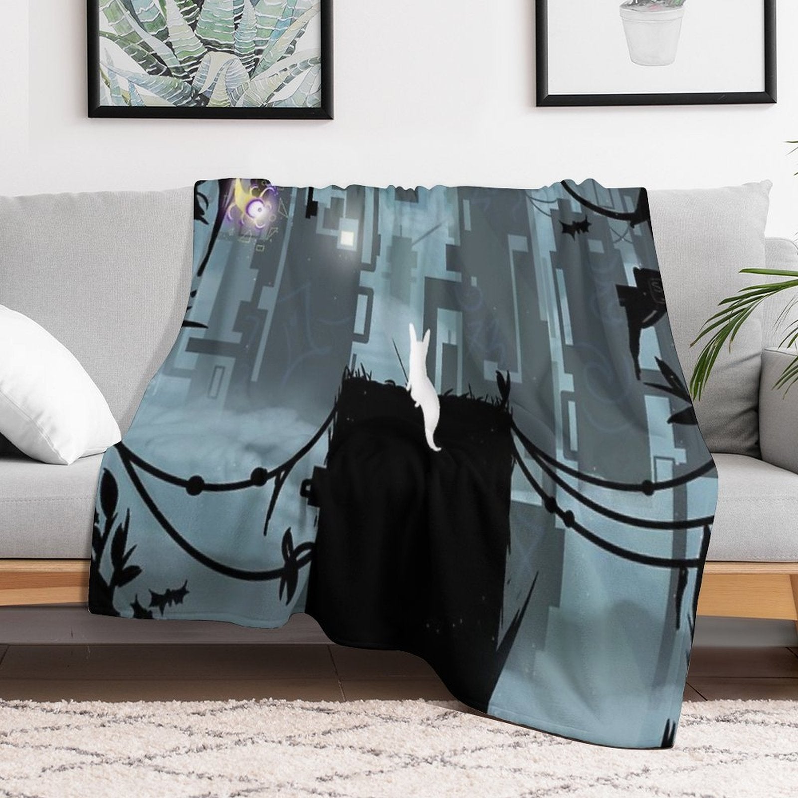 Slugcat in The Fog Compact Throw Blanket