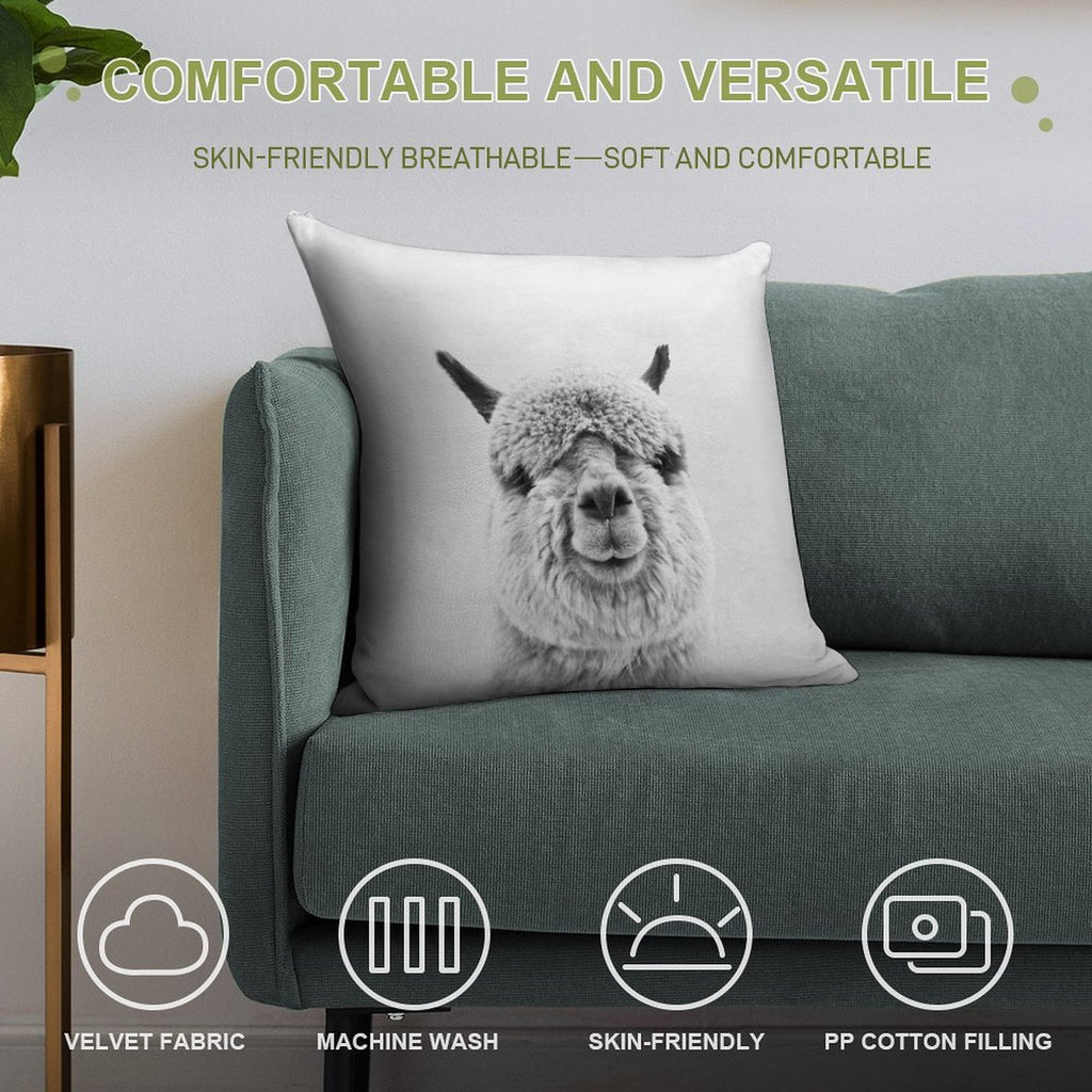 Alpaca Soft Washable Throw Pillow
