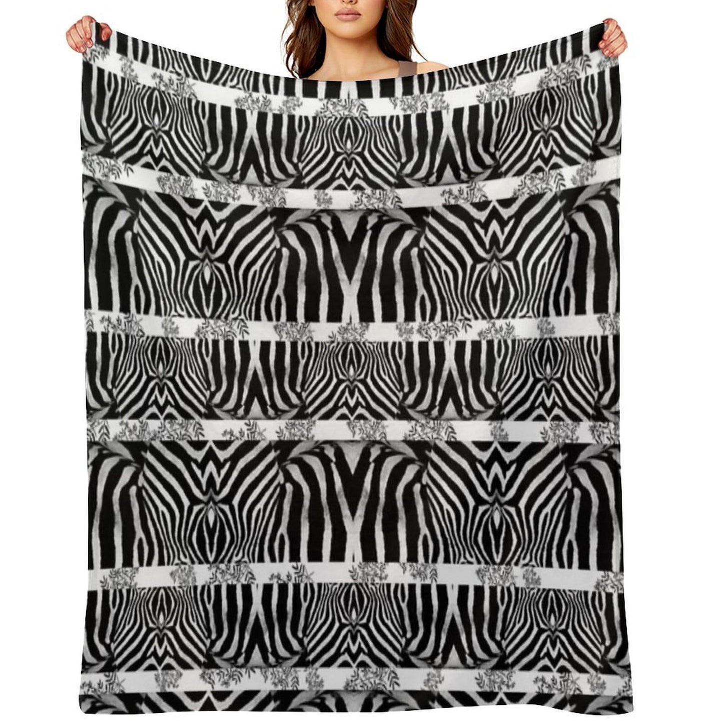 Zebra Stripes Pattern Sustainable Throw Blanket