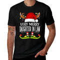 Very Merry X-Mas Daughter in Law Matching Christmas  Trendy Pattern T-Shirt