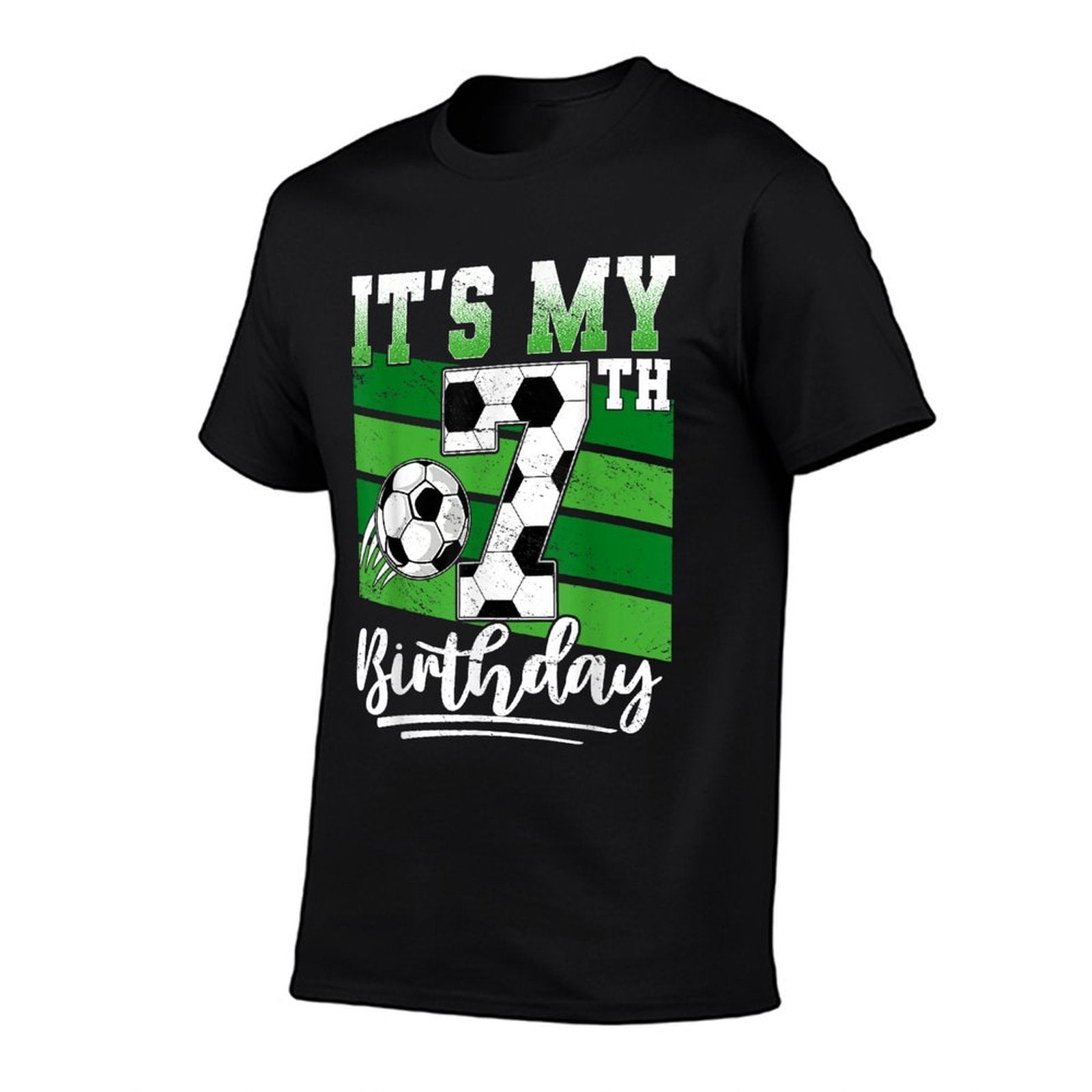 Kids 7 Year Old Birthday Its My 7th Birthday Soccer Ball  Stretchy T-Shirt