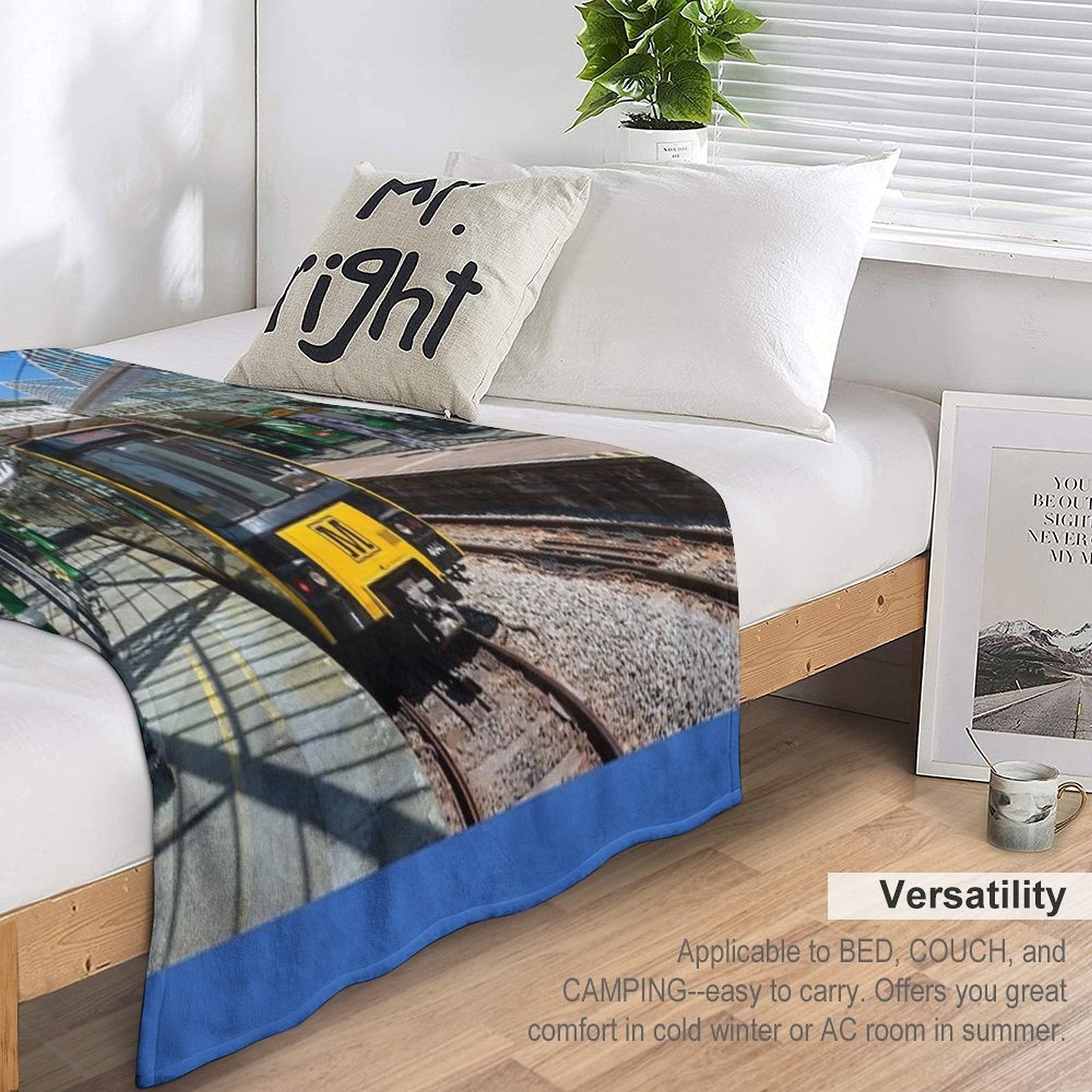 Tynemouth Metro Train Versatility Throw Blanket