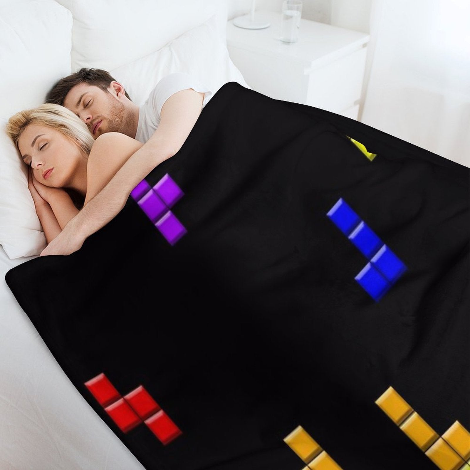 Retro Game Pattern Machine-washable Throw Blanket