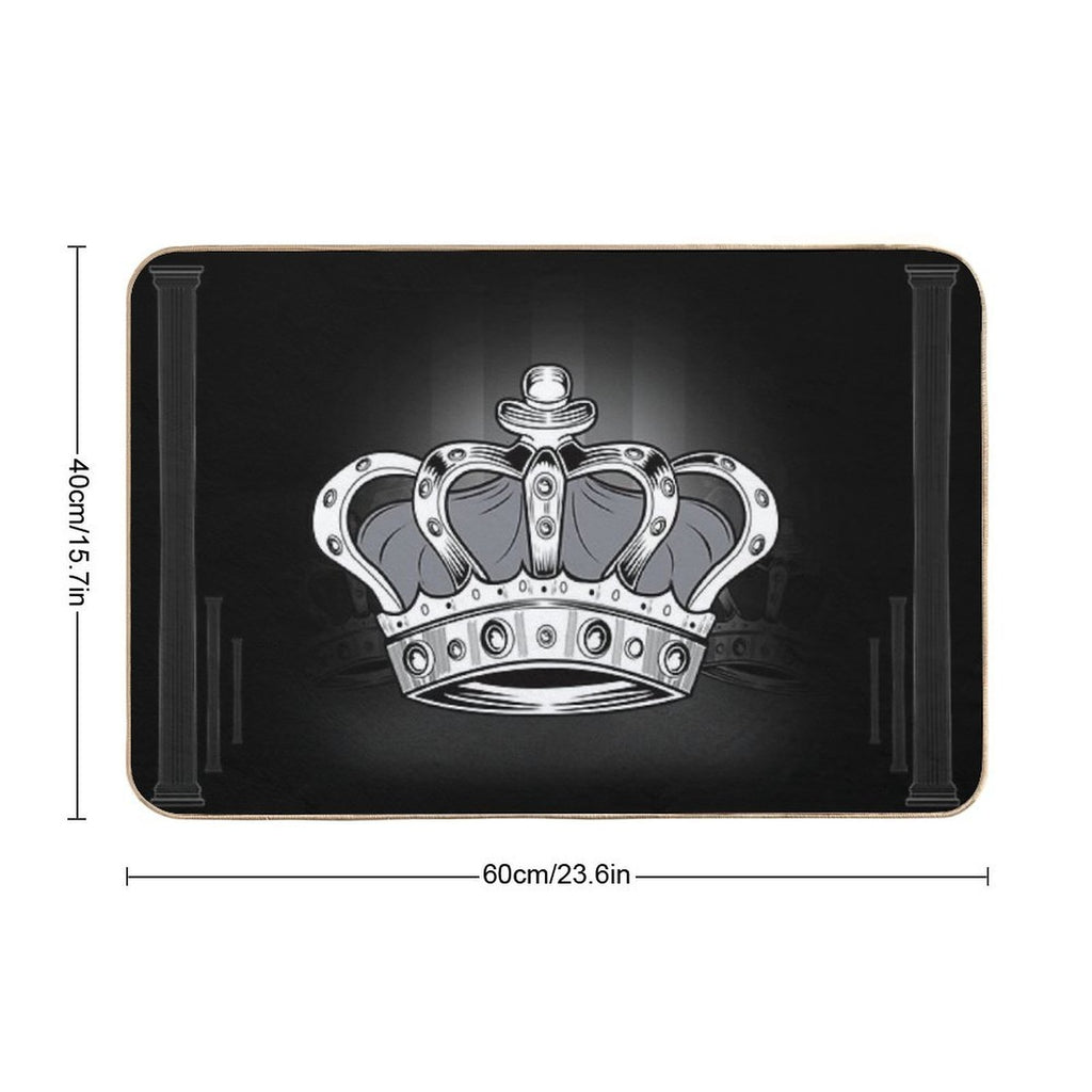 Crown - Grey 2  Fade-Resistant Bath Mat