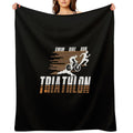 Triathlon - Swim, Bike, Run Triathlete Easy Care Throw Blanket