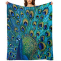 Peacock Full Glory 2 Machine-washable Throw Blanket