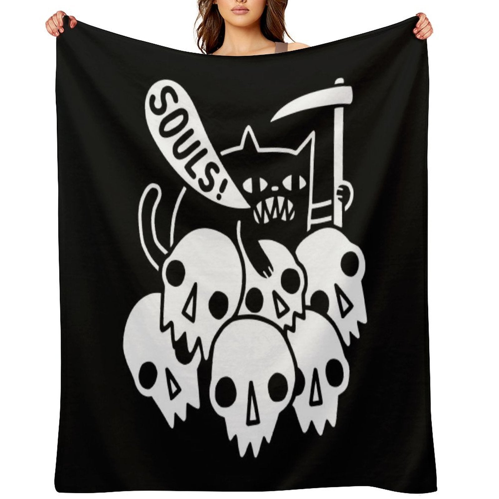 Cat Got Your Soul Multi-functional Throw Blanket