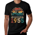 Awesome Since January 1955 Vintage Retro 70th Birthday Men  Lightweight T-Shirt