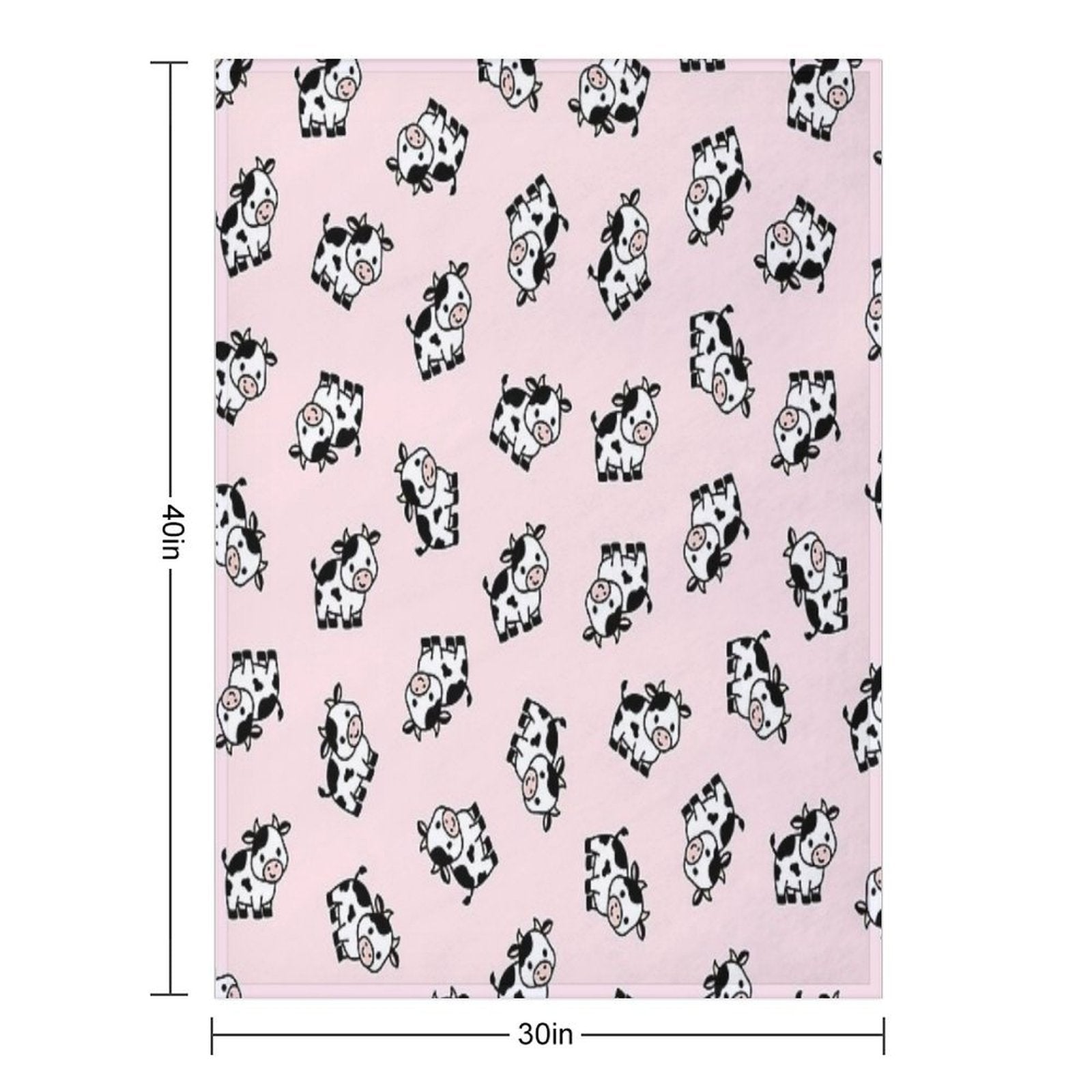 Cow Machine-washable Throw Blanket