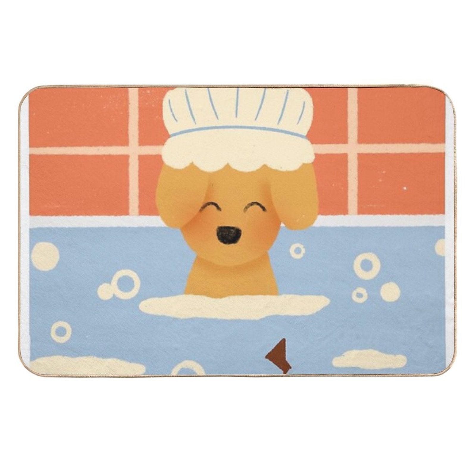 Puppy Bathtime Fun  Absorbent Bath Mat