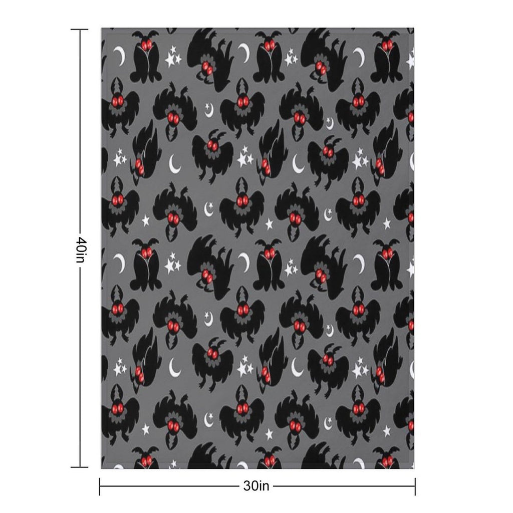 Cute Cryptids - Mothman Pattern Velvety-soft Throw Blanket