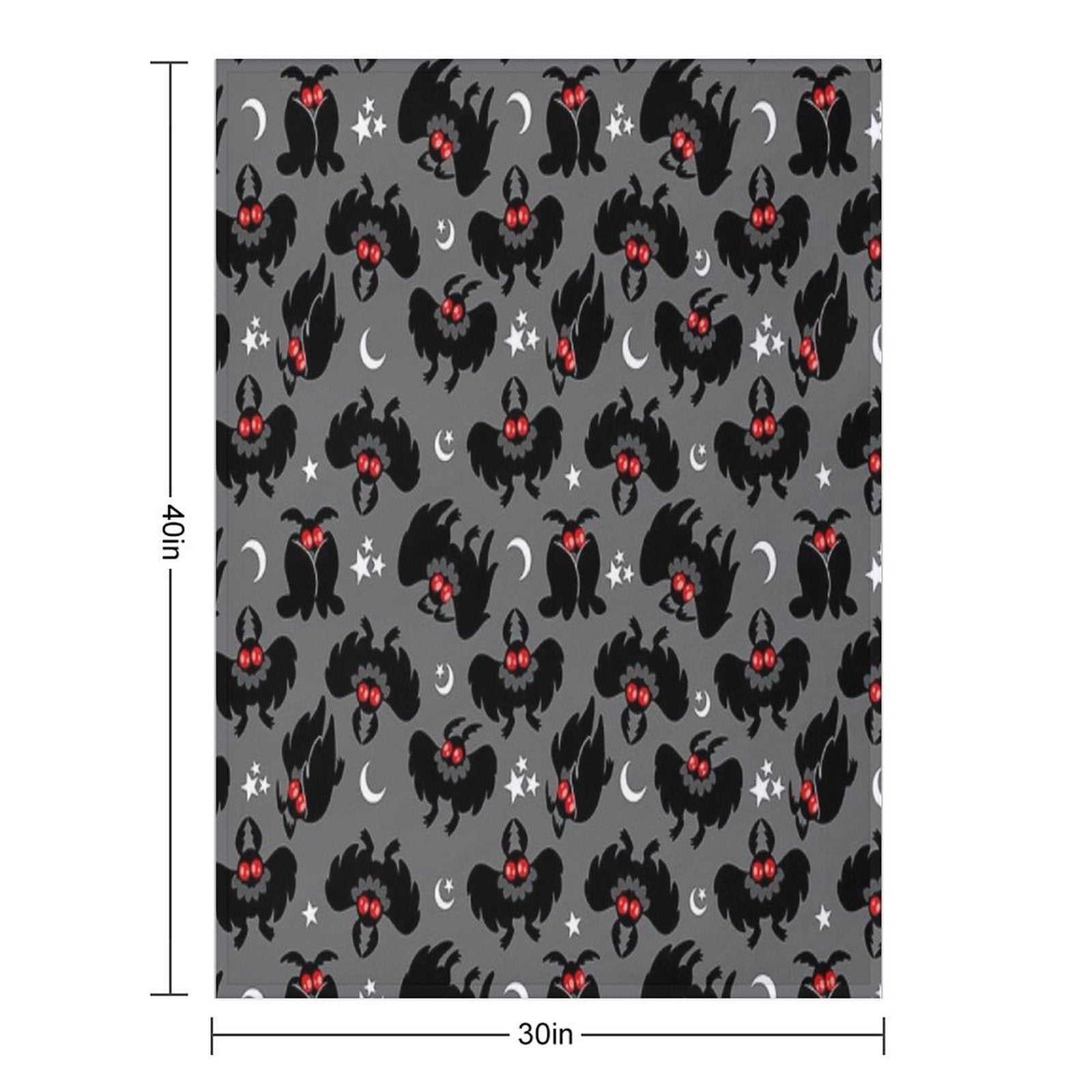 Cute Cryptids - Mothman Pattern Velvety-soft Throw Blanket