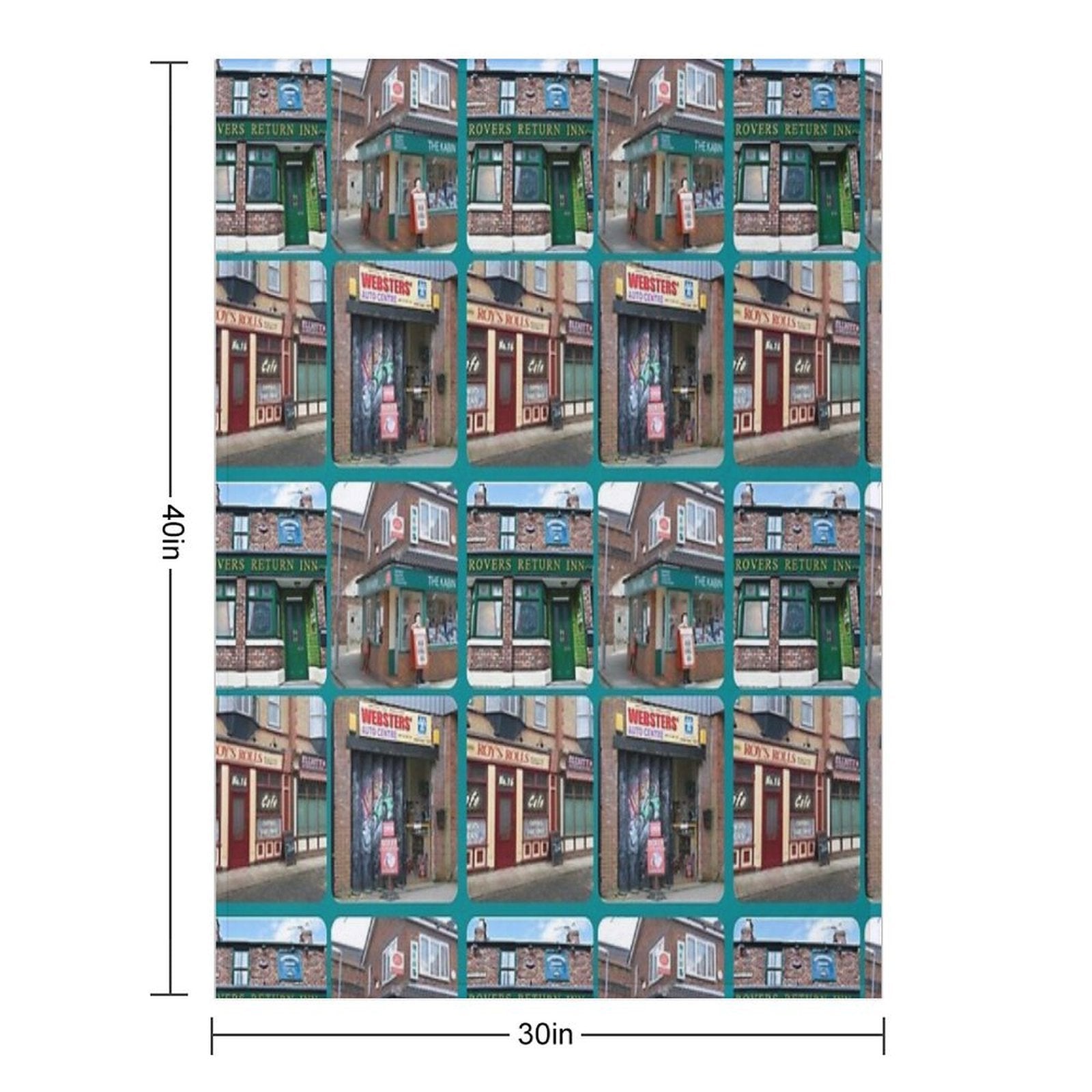 Corrie Iconic Buildings Anti-pilling Throw Blanket