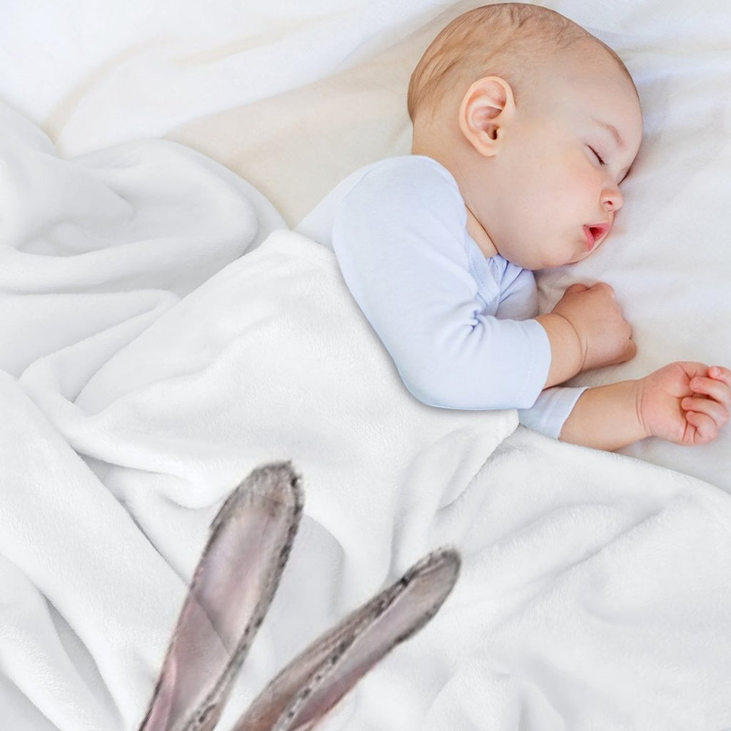 Cute Bunny Rabbit Tail Butt Image Picture Machine-washable Throw Blanket