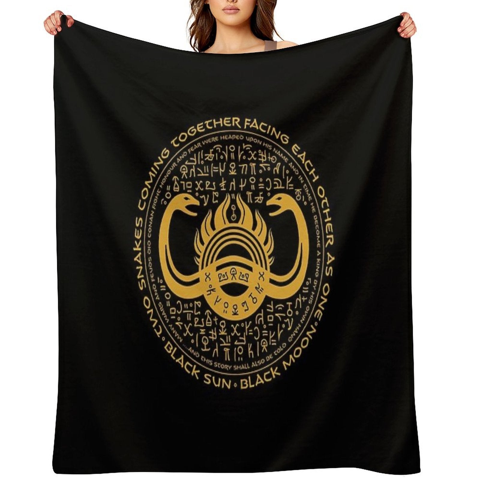 Thulsa Doom Two Snakes Coming Together Sustainable Throw Blanket