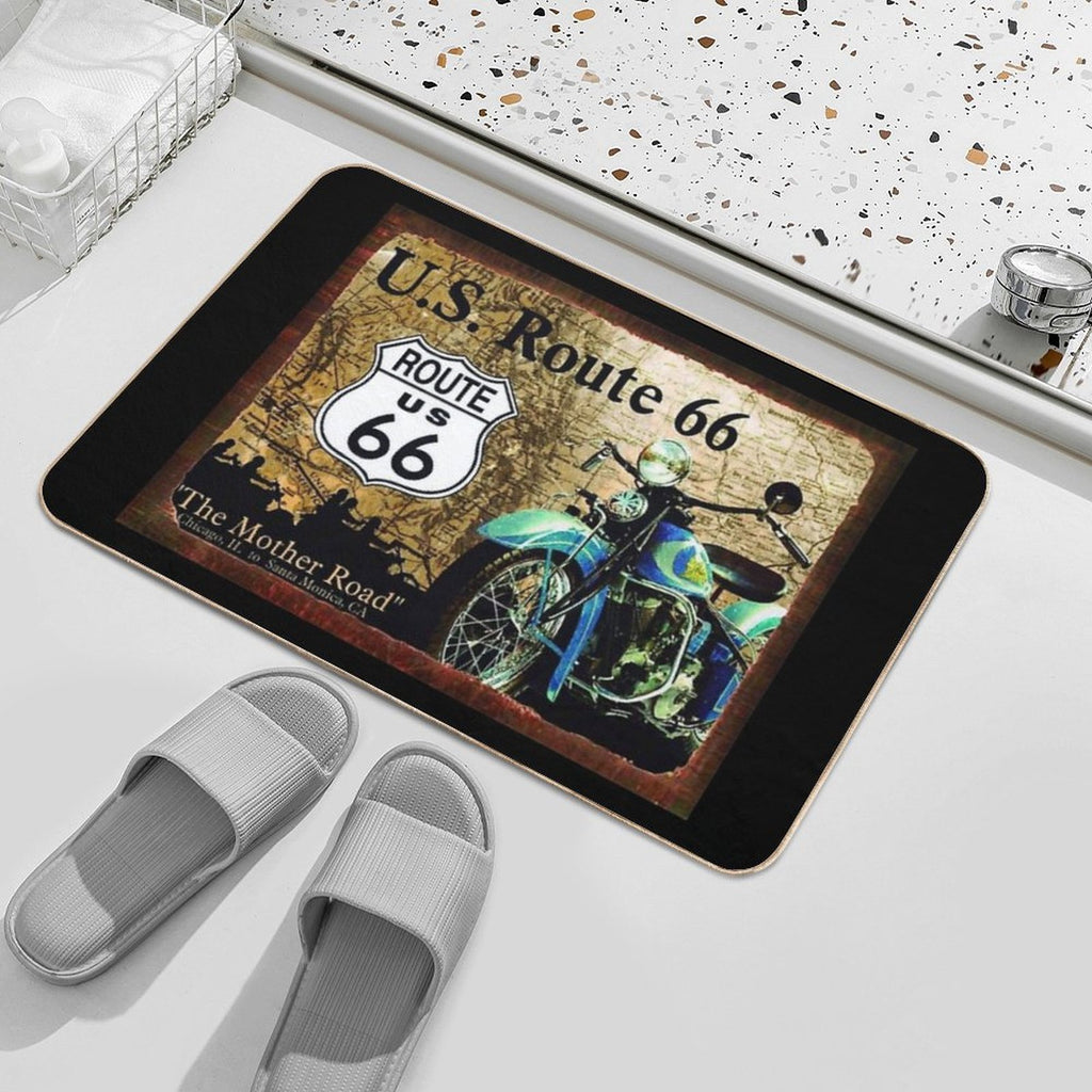 U.S ROUTE 66 Durable Bath Mat
