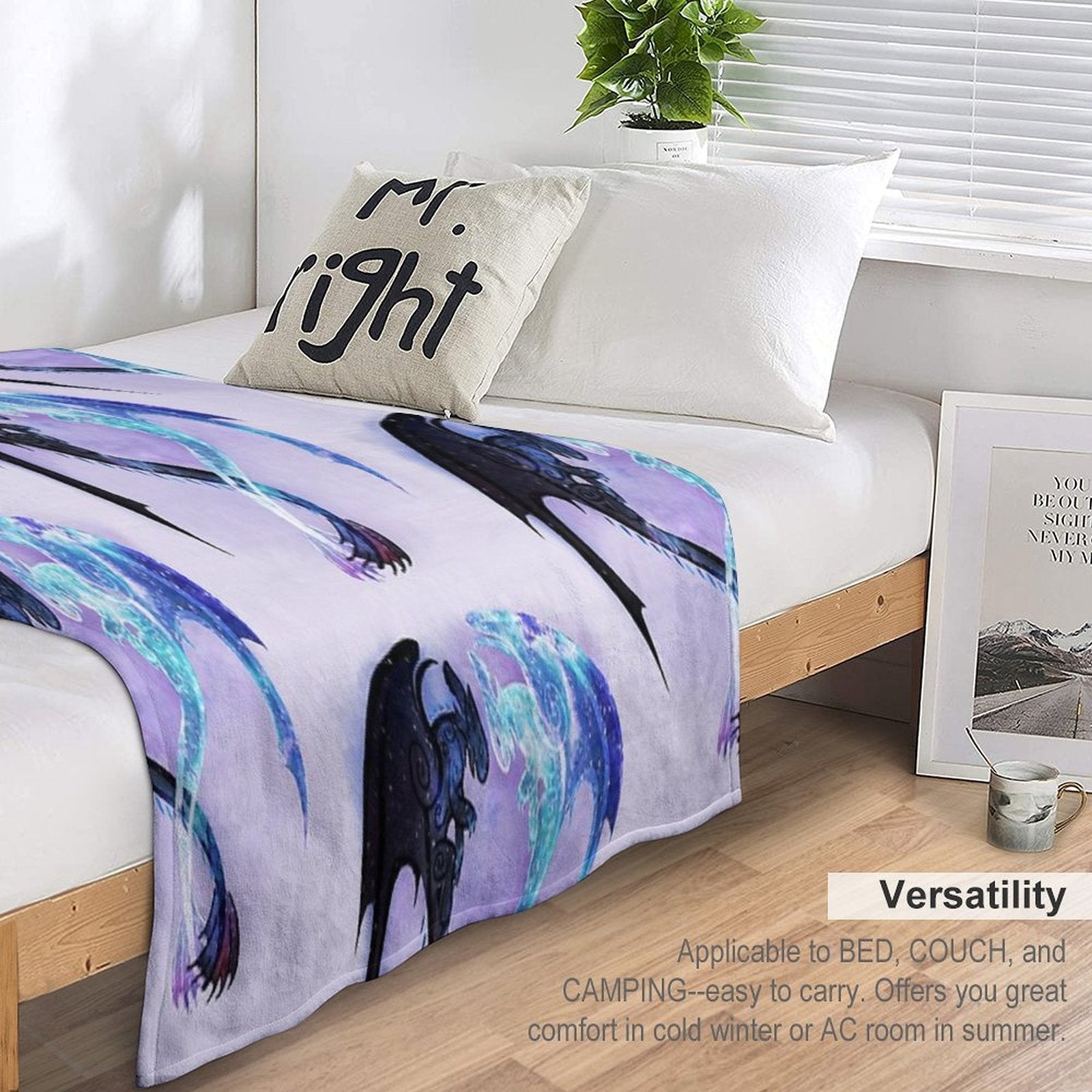 Dragon Heart Toothless And Light Fury Gift-ready Throw Blanket