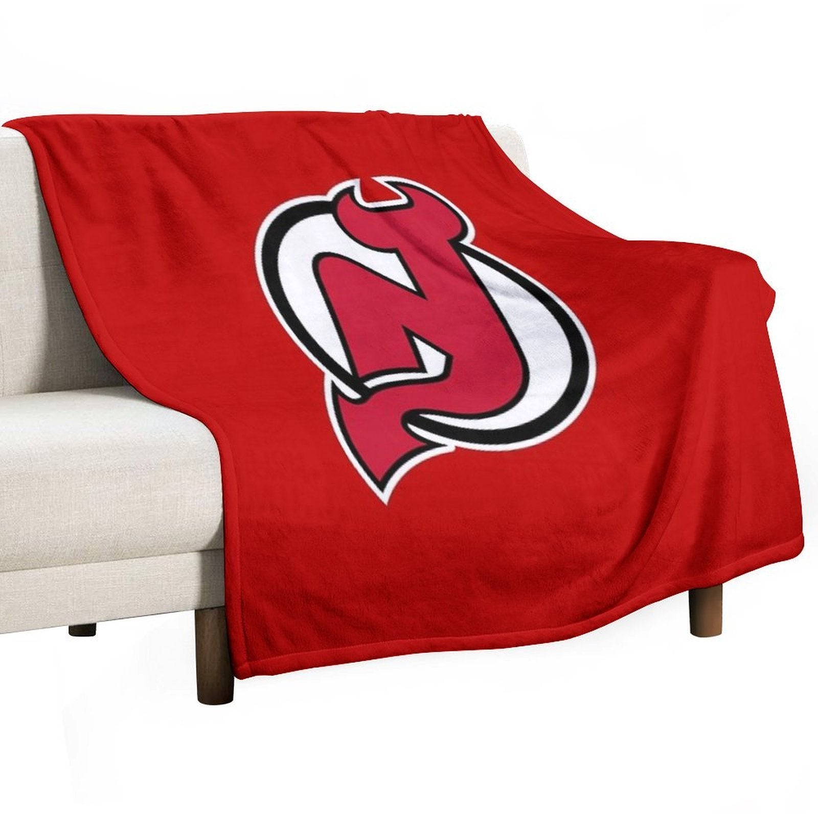 Devils Logo Plush Throw Blanket