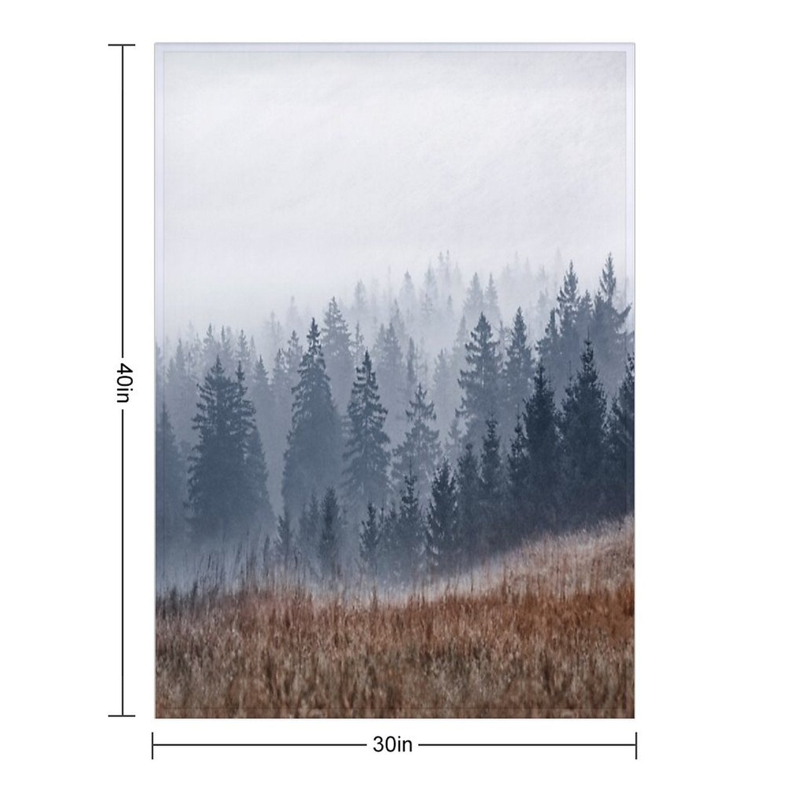 Lost In Fog  Misty Morning Landscape Autumn Wilderness Forest Waves With Cascadia Trees Covered In Fog Travel-friendly Throw Blanket
