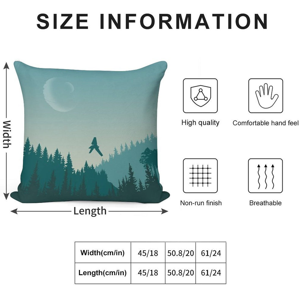 Endor Poster Soft Decorative Cover Throw Pillow