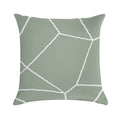 Geometric Sage Green Throw Pillow Soft Short Plush Fabric Throw Pillow