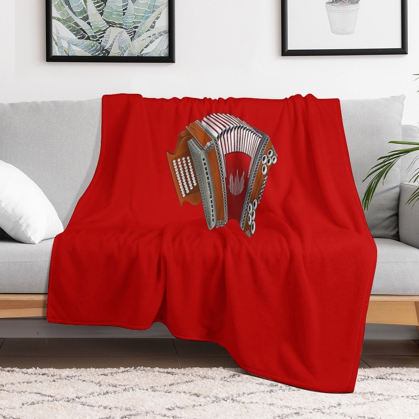 ZiachON!  Harmonika Franken Velvety-soft Throw Blanket