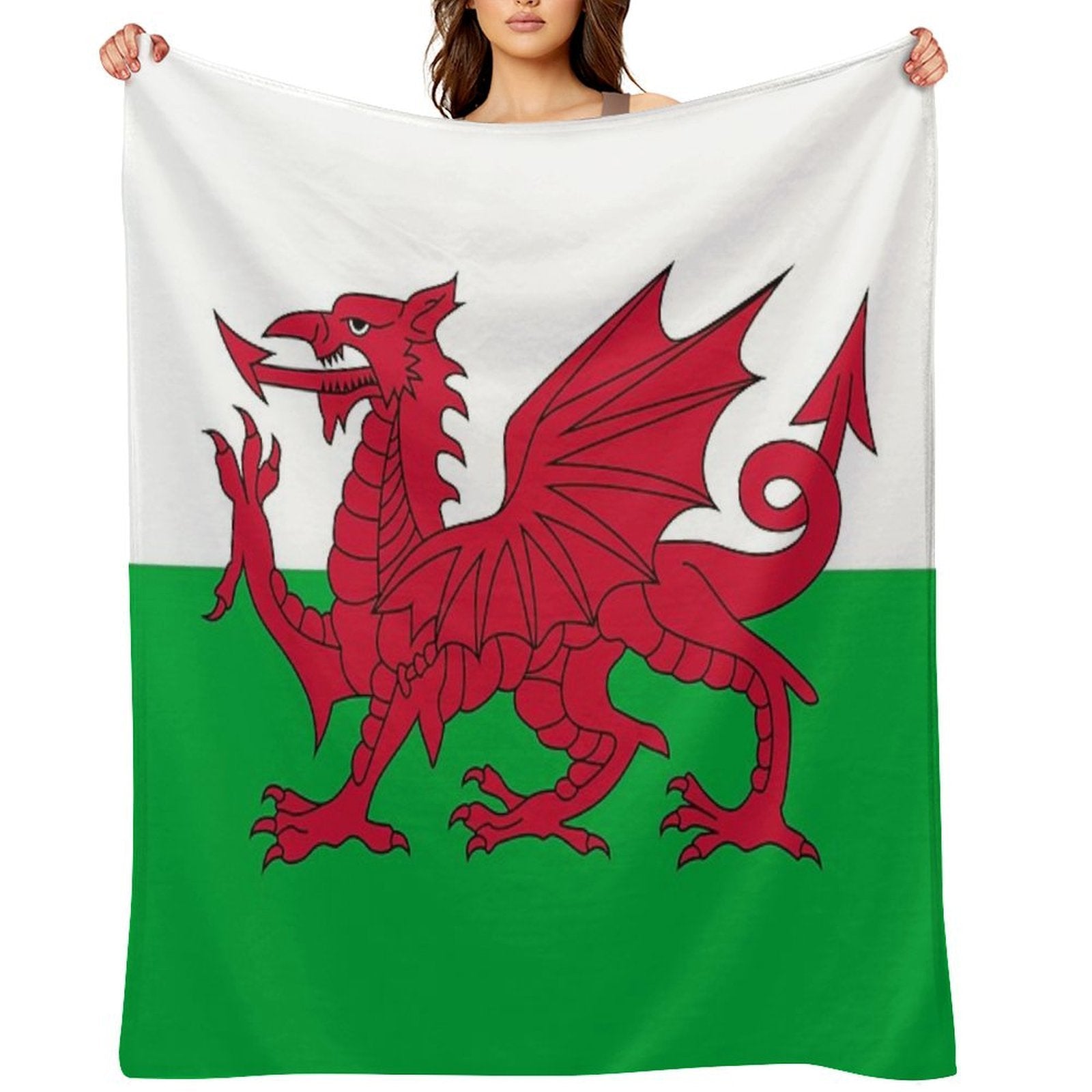 Welsh Flag of Wales Lightweight Throw Blanket
