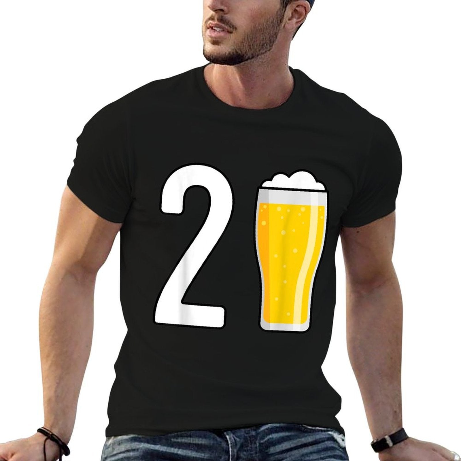 Cool Drinking Beer Graphic Funny Finally Legal 21st Birthday Comfortable T-Shirt