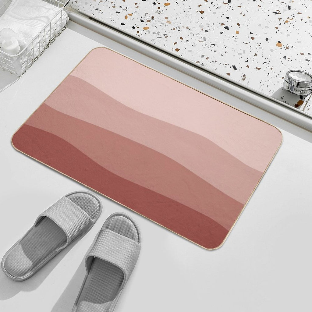Sangria Color Waves  Long-Lasting Bath Mat