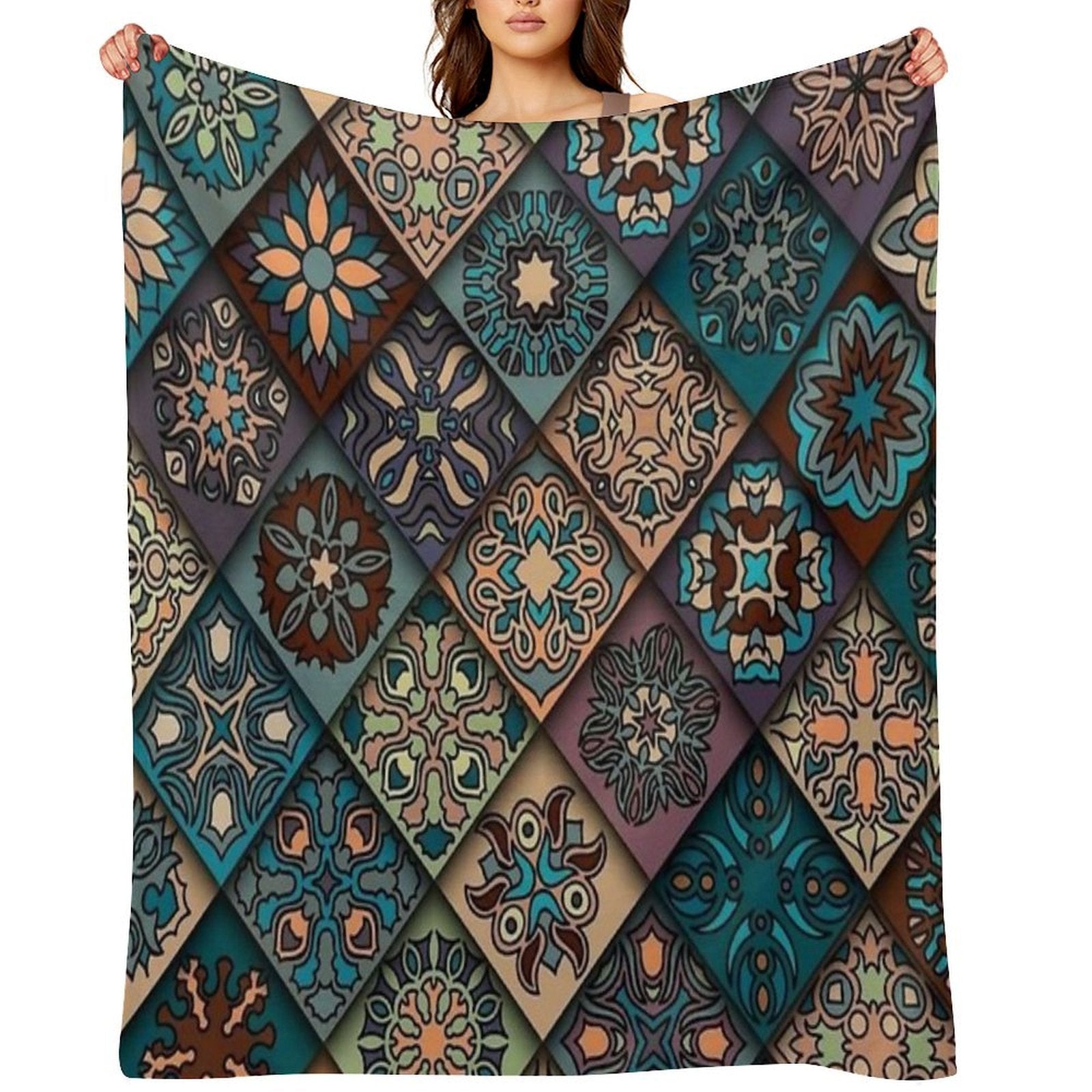 Abstract Style Velvety-soft Throw Blanket