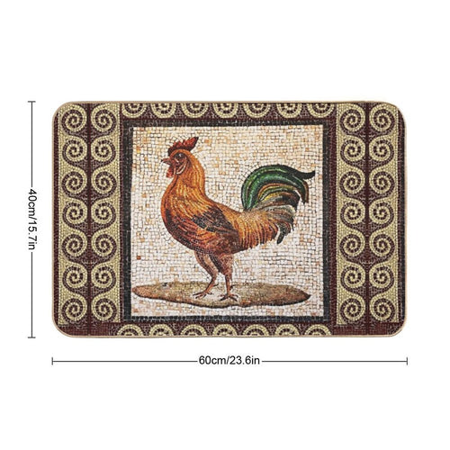 ANTIQUE ROMAN MOSAICS , ROOSTER Durable Bath Mat