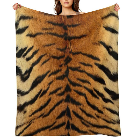 Tiger Pattern Easy Care Throw Blanket