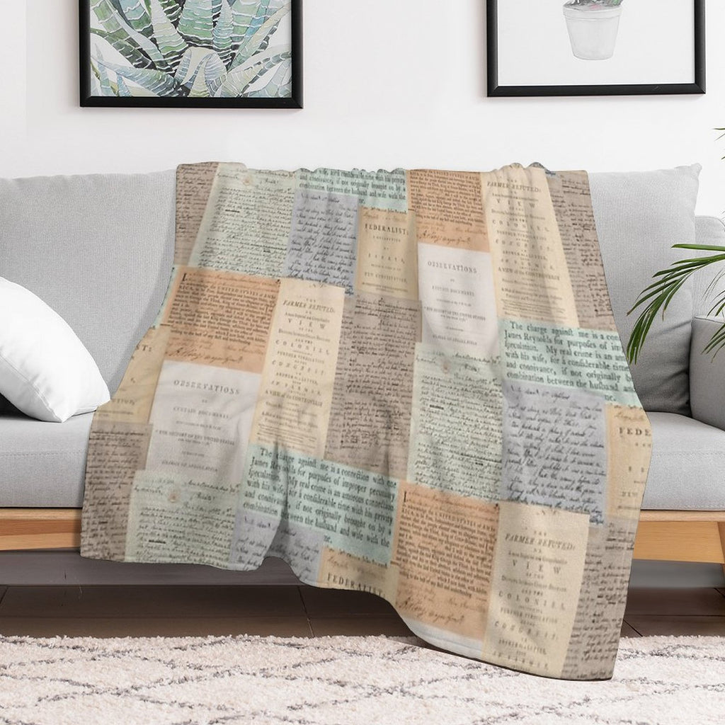 Alexander Hamilton Papers Collection All-season Throw Blanket