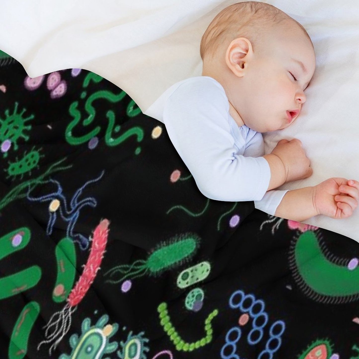 Microbiologist Pattern Microbes, Virus, Bacteria-microbiology Quick-dry Throw Blanket