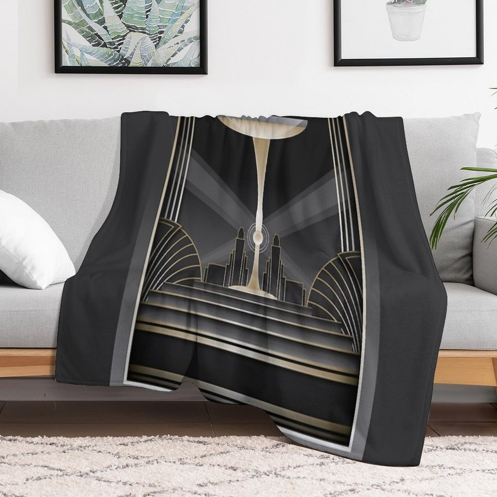 Art Deco Design VI Wrinkle-free Throw Blanket