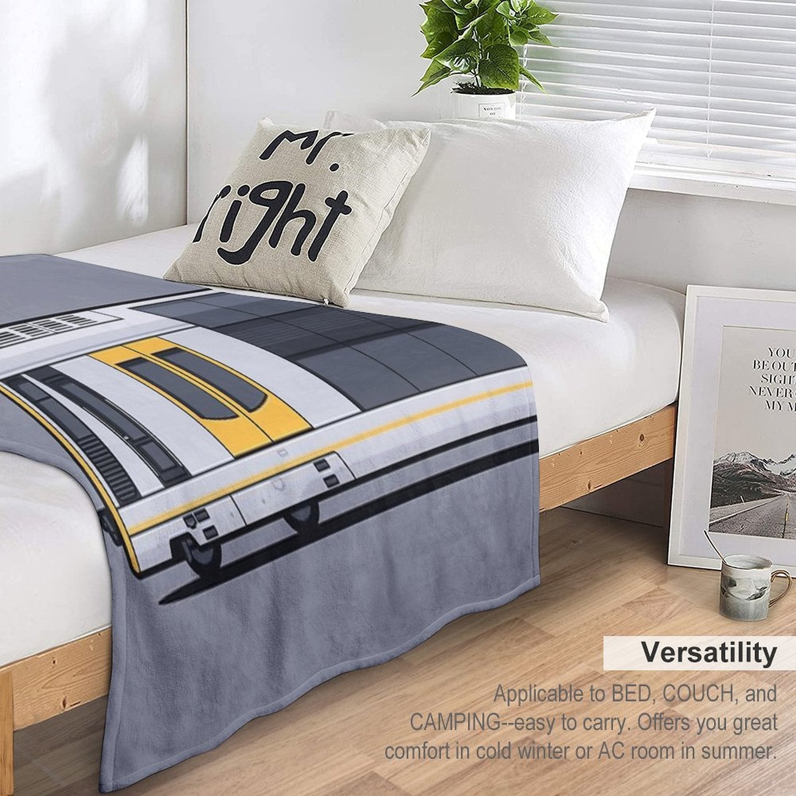Sydney T Set Grey Tangara World Train Side Australia Versatility Throw Blanket