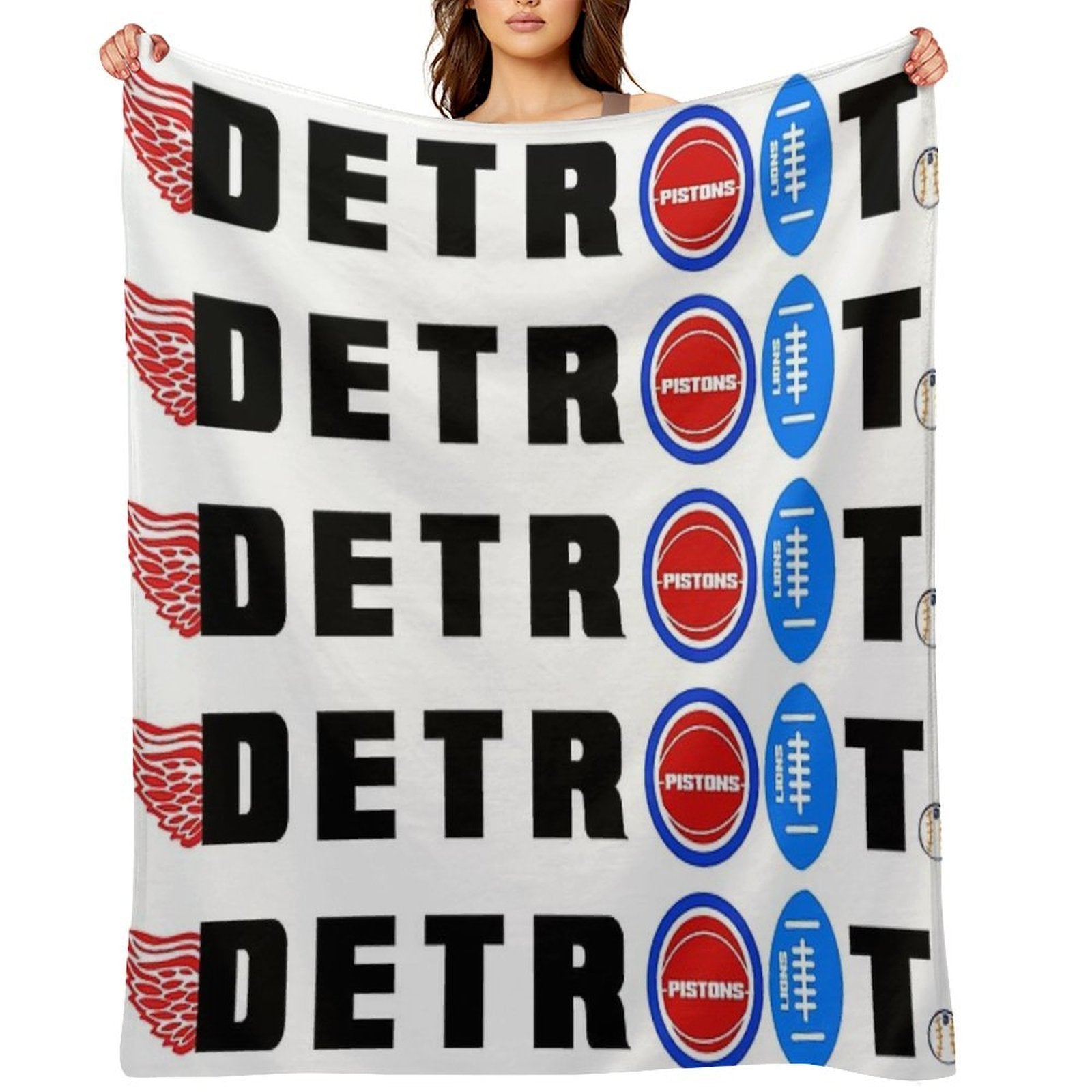 Detroit Sports Travel-friendly Throw Blanket