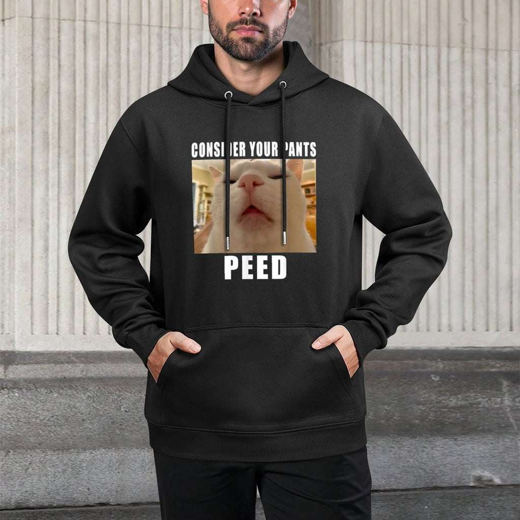Consider Your Pants Peed Meme, Funny Cat Meme Colorfast Hoodie