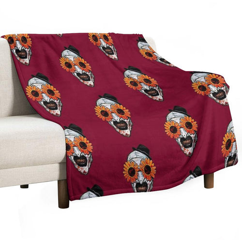 Art The Clown Terrifier 2 Sunflower Sunglasses Multi-functional Throw Blanket