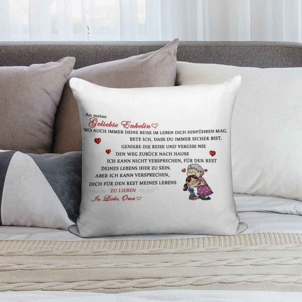 Gift for The Beloved Granddaughter Soft Easy Maintenance Throw Pillow