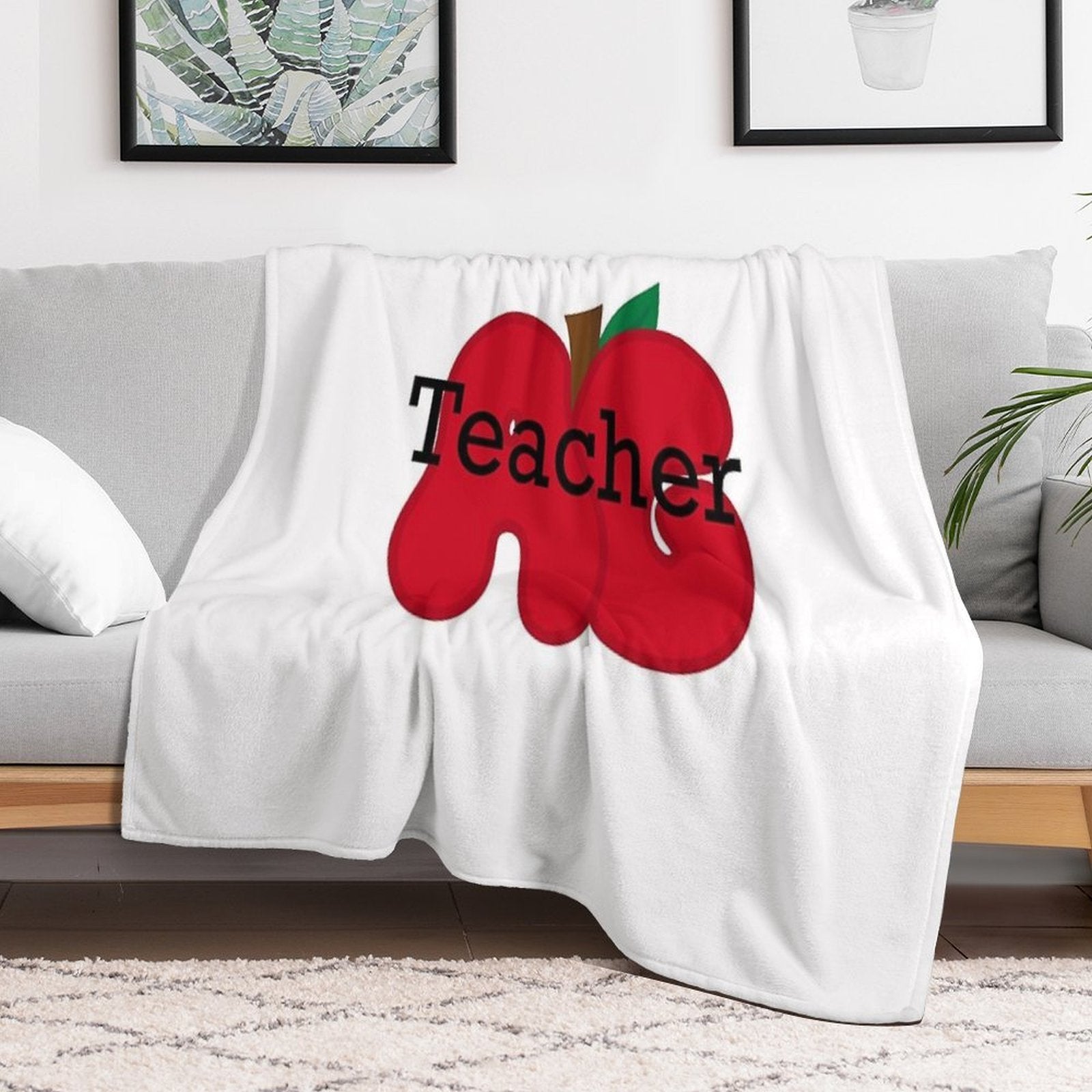 AG Apple Teacher Design – Agriculture Education & FFA-Inspired Art Quick-dry Throw Blanket