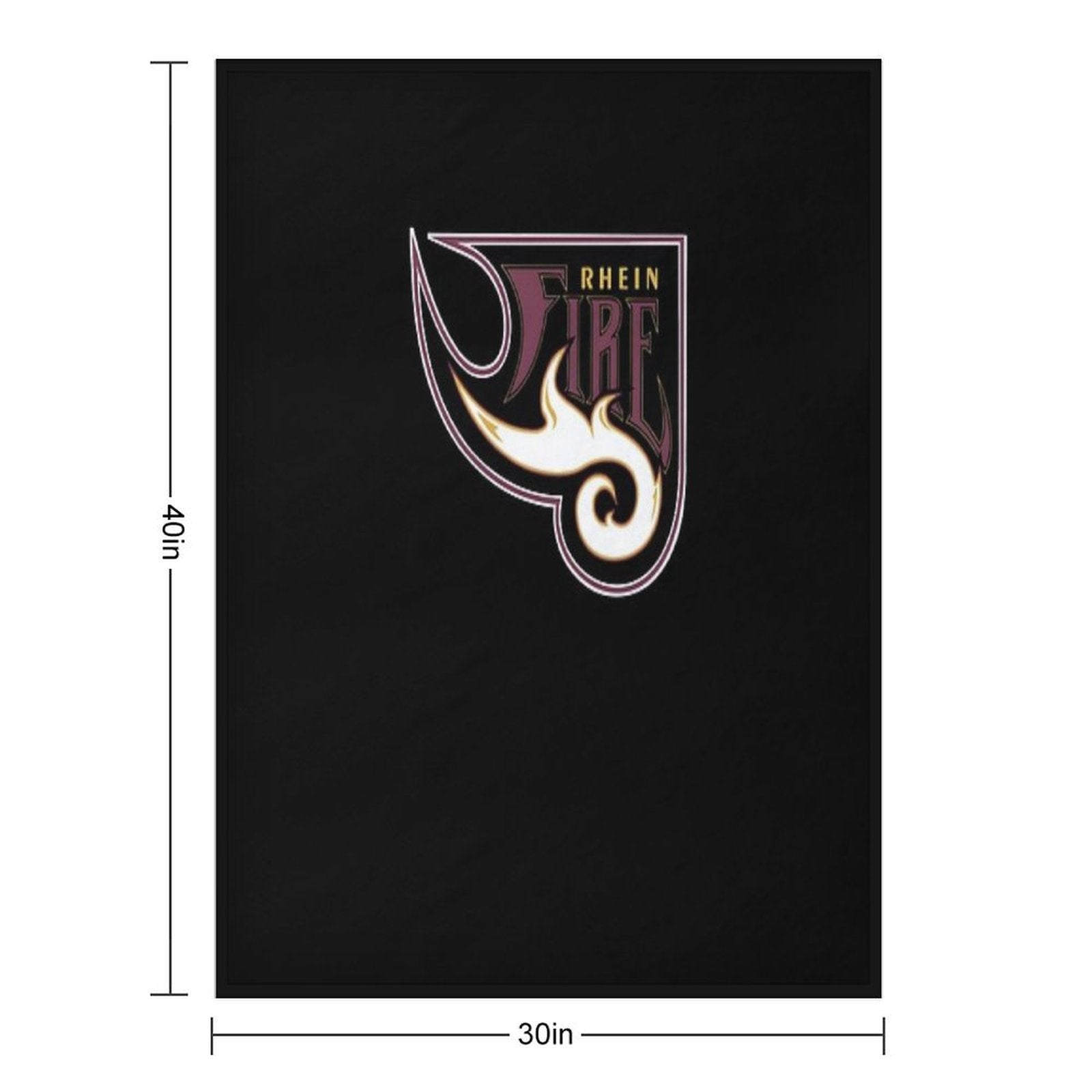 Rhein Fire Vintage Logo Classic Machine-washable Throw Blanket