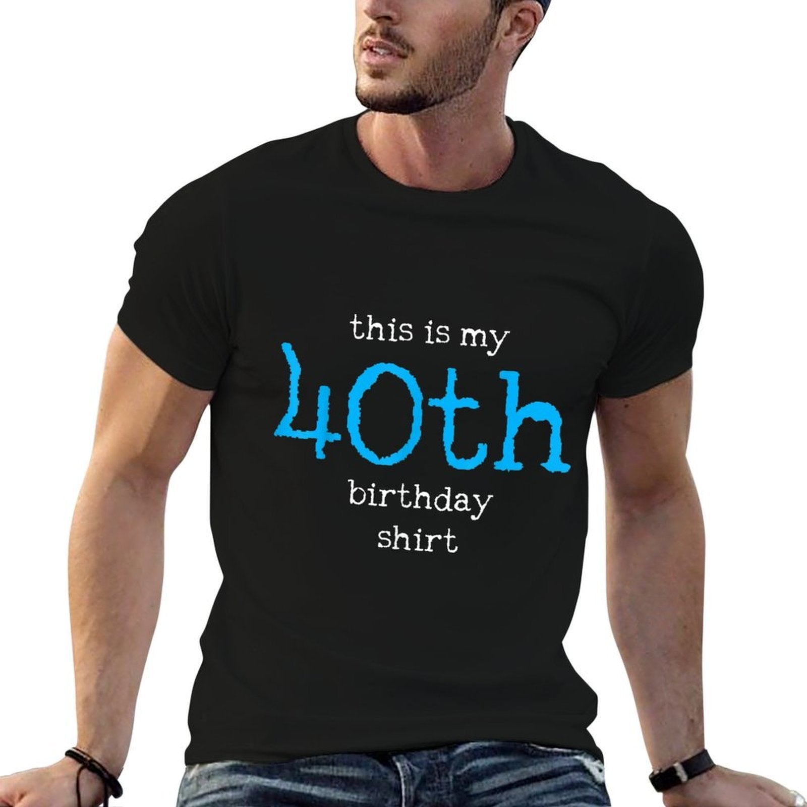 40th Birthday  Oversized Silhouette T-Shirt