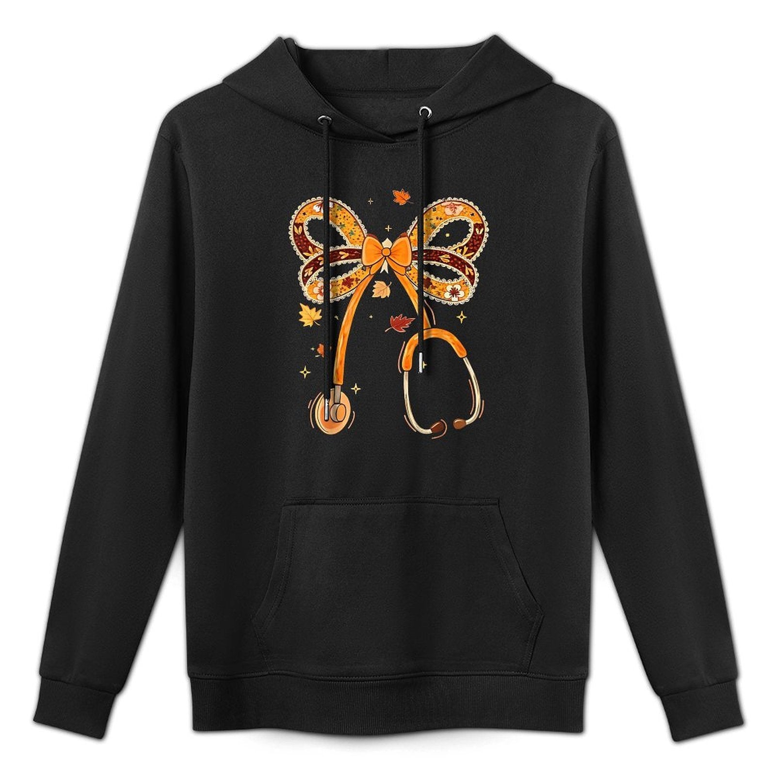 Retro Pumpkin Nurse Life Stethoscope Fall Autumn Funny Nurse Adjustable Hood Hoodie