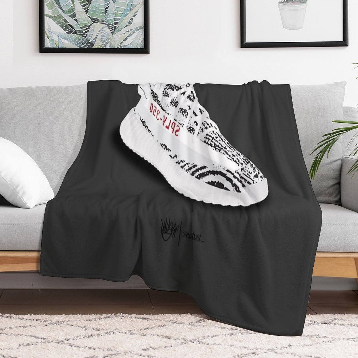 Yeezy Zebra Durable Throw Blanket